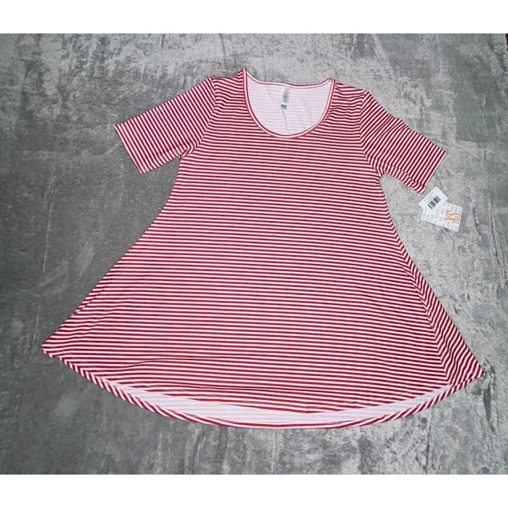 LuLaRoe Red White Swing Perfect T Women's XS NWT
